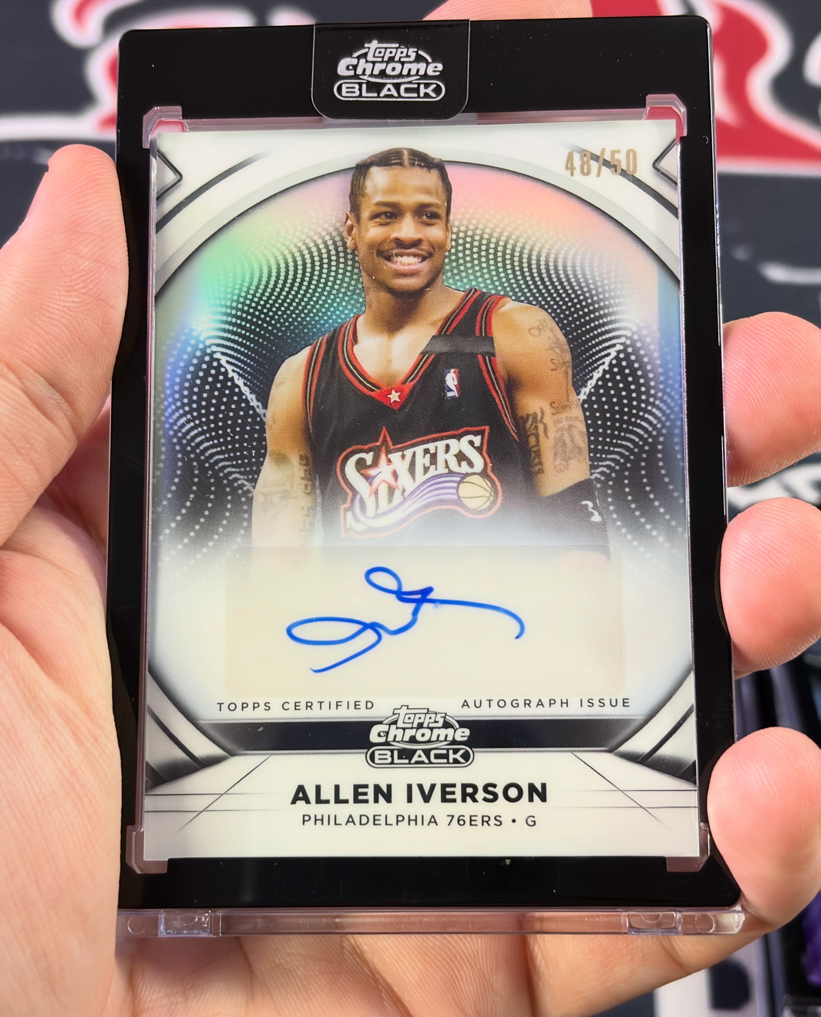 Ivory Refractor Auto /50 of Allen Iverson coming out of last