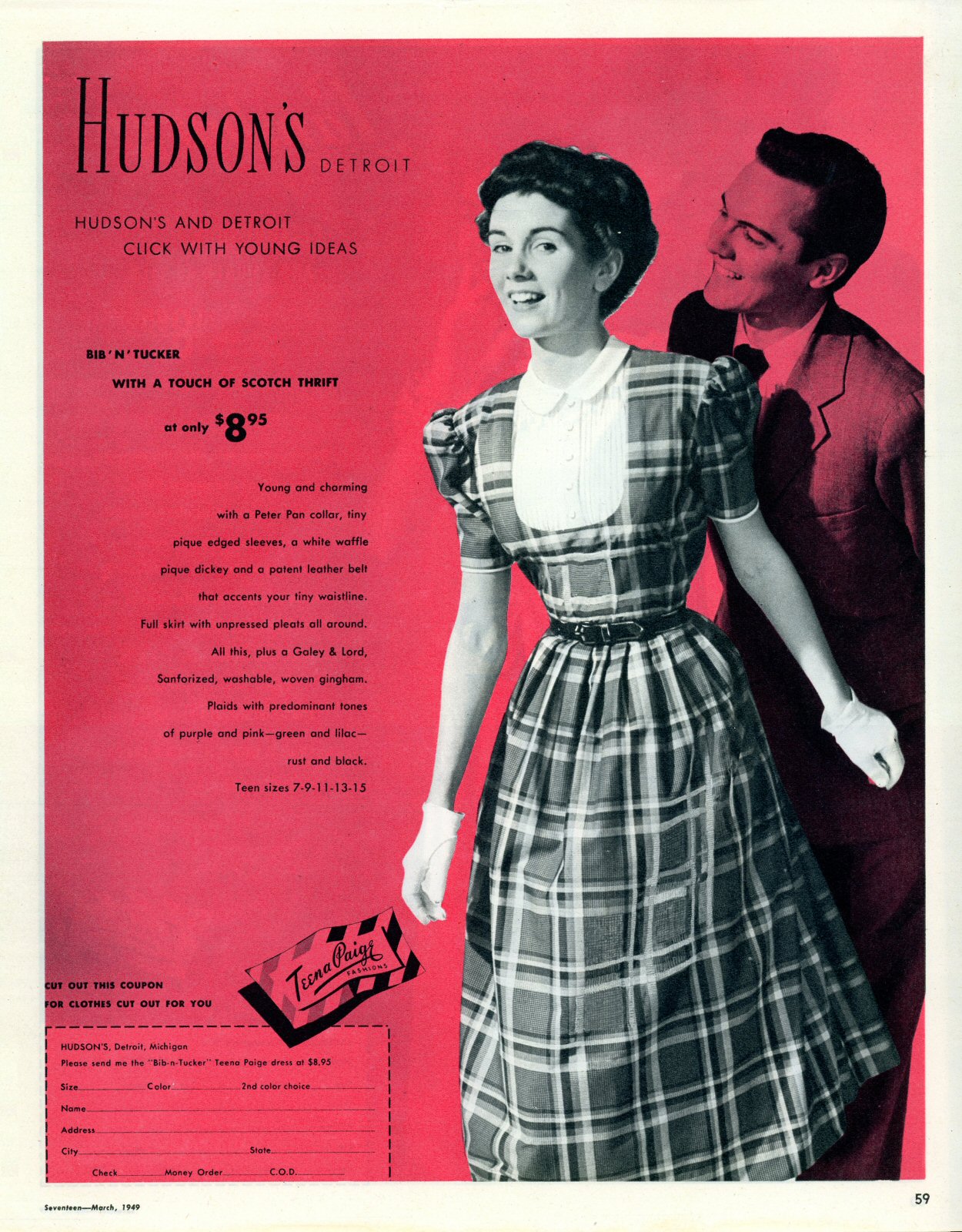 Vintage ads from Seventeen magazine, March 1949