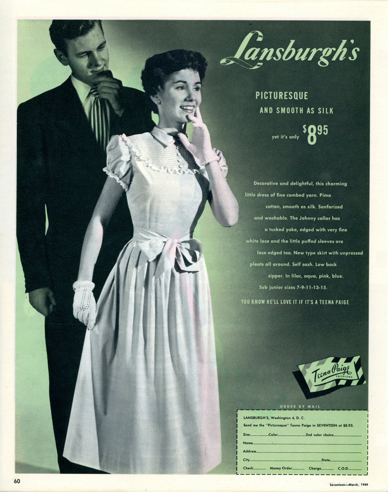 Vintage ads from Seventeen magazine, March 1949