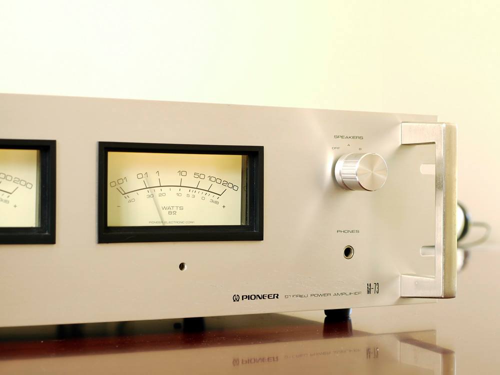 For Sale: PIONEER M-73 small SPEC 4 Power AMPLIFIER SERVICED top 