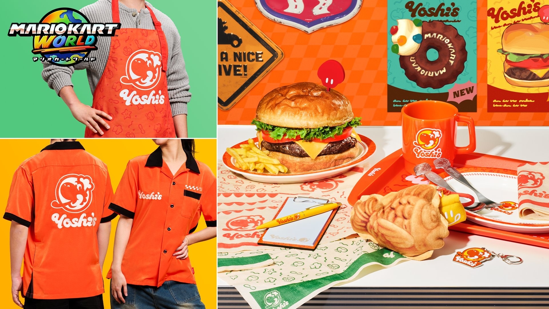 New Yoshi's food shop merch from Mario Kart World just dropped