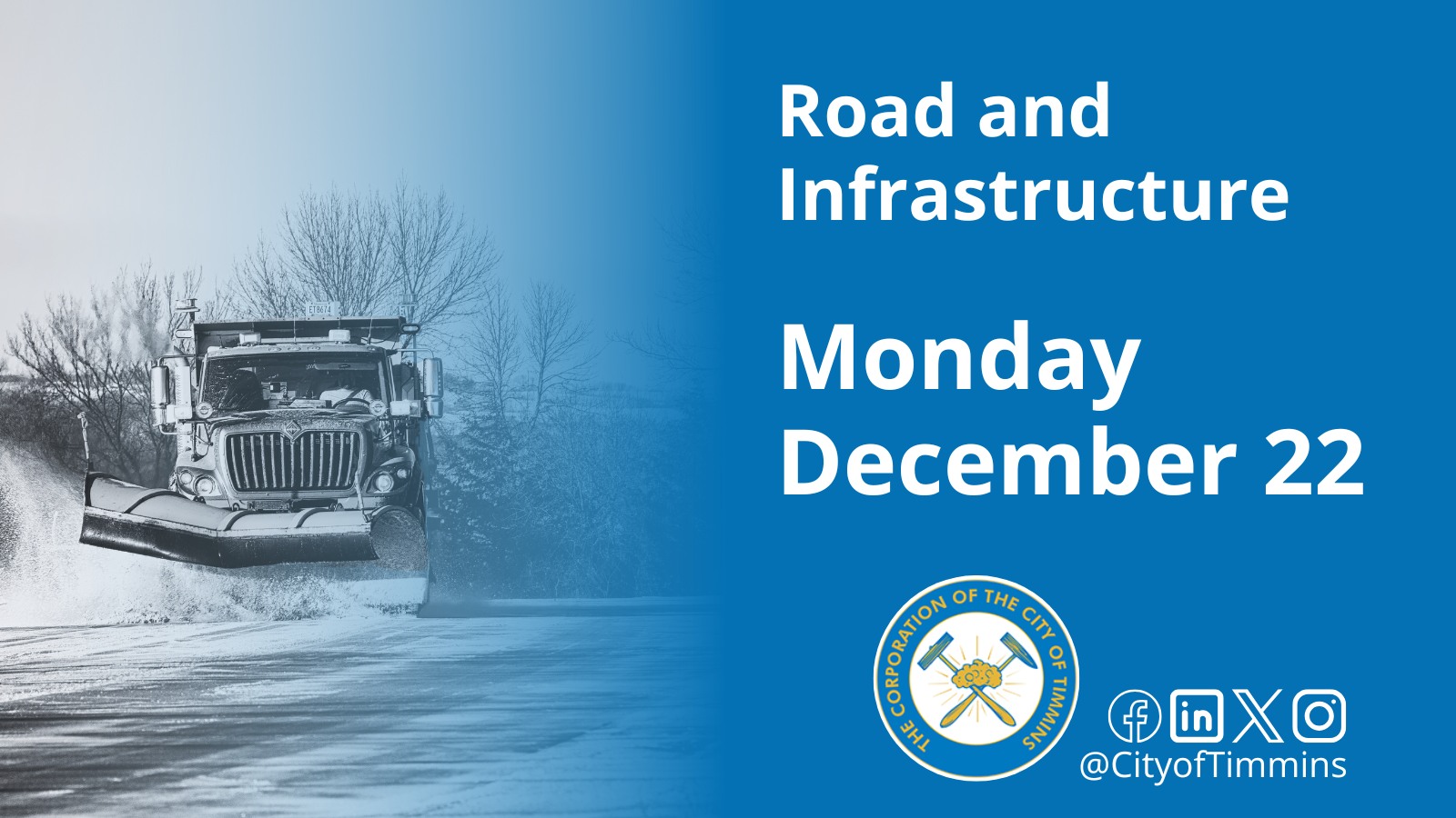 The City - Today, Public Works (Roads) is: - sanding sidewalks downtown ...