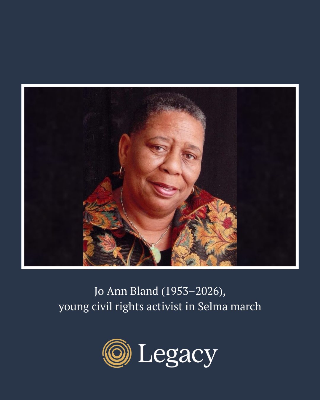 Legacy.com - Farewell to Jo Ann Bland, who dedicated her life to ...
