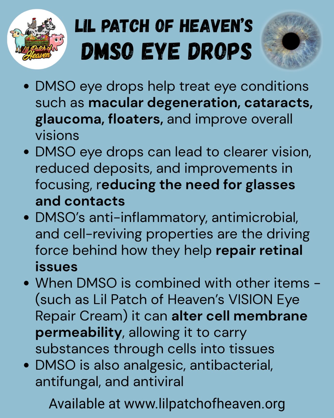 glutathione vitamin c dmso eye drops Inside the Research on and Vision-Related Pathways DMSO concentrates within tissues and is being studied for vision-related effects, with a trial of 50 patients with retinitis pigmentosa or macular degeneration Size:120ct 400mg Gel Caps Mist Shop Hydration Drinks, Electrolyte