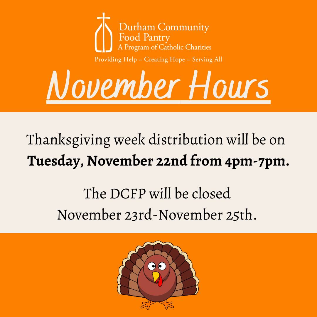 The DCFP will be changing... - Durham Community Food Pantry