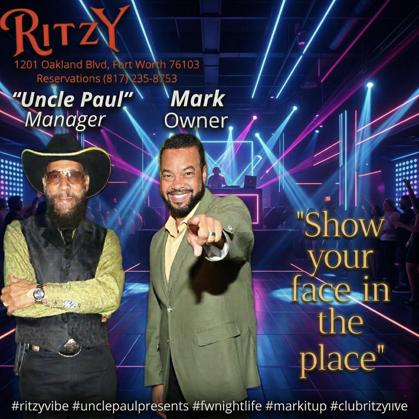 MEET US AT RITZY — 