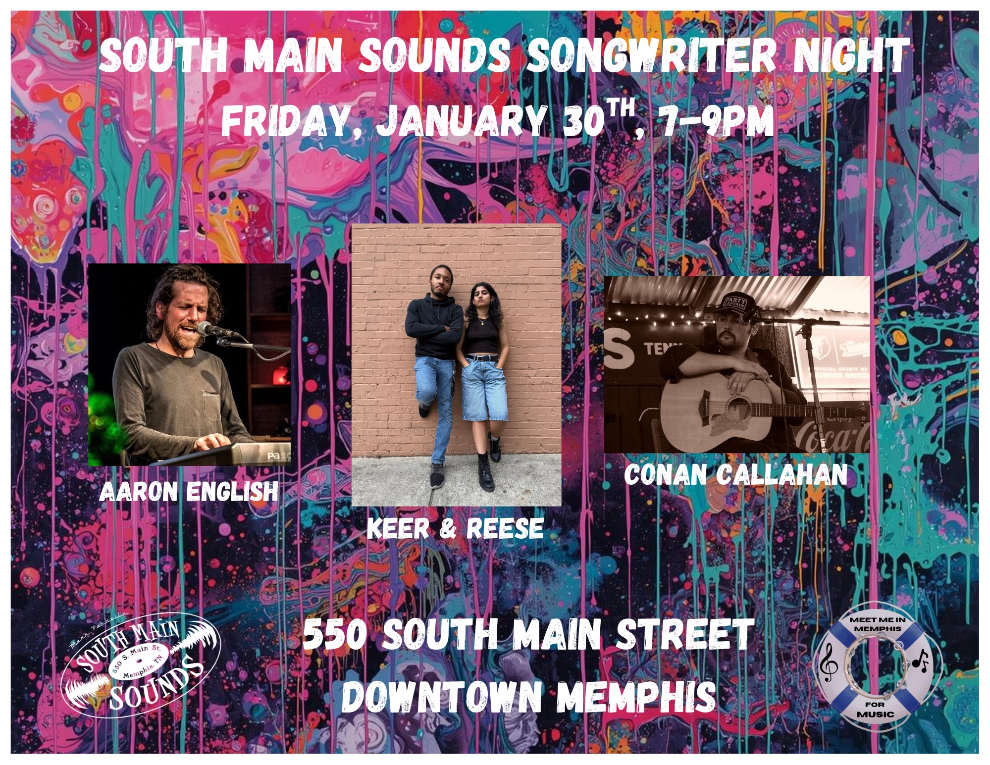 Keer & Reese, Conan Callahan and Aaron English at South Main Sounds!