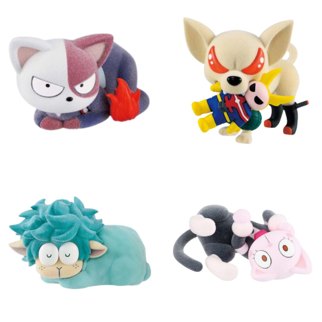 My Hero Academia Figures Fluffy Puffy II - Deku Sheep, Baku Dog
