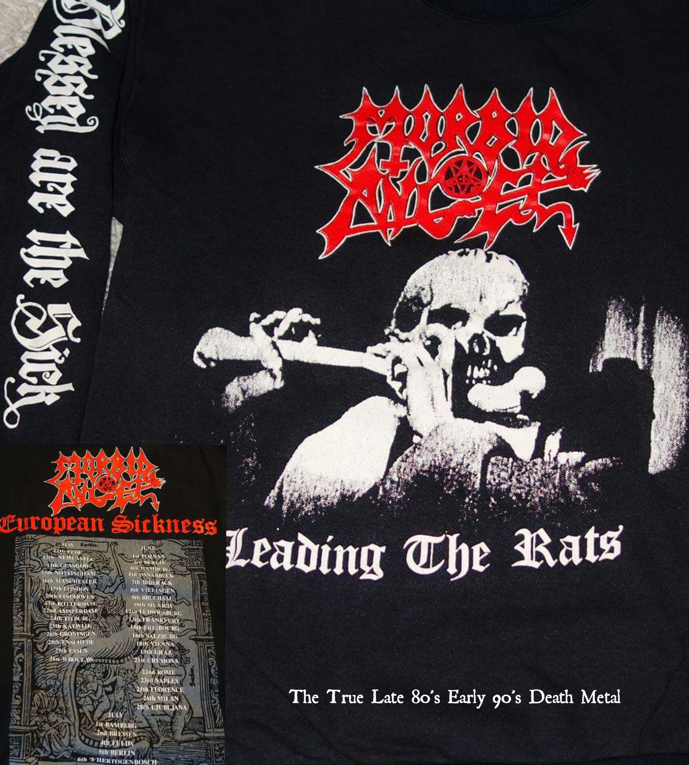 Morbid corpse European tour 1993 t-shirt