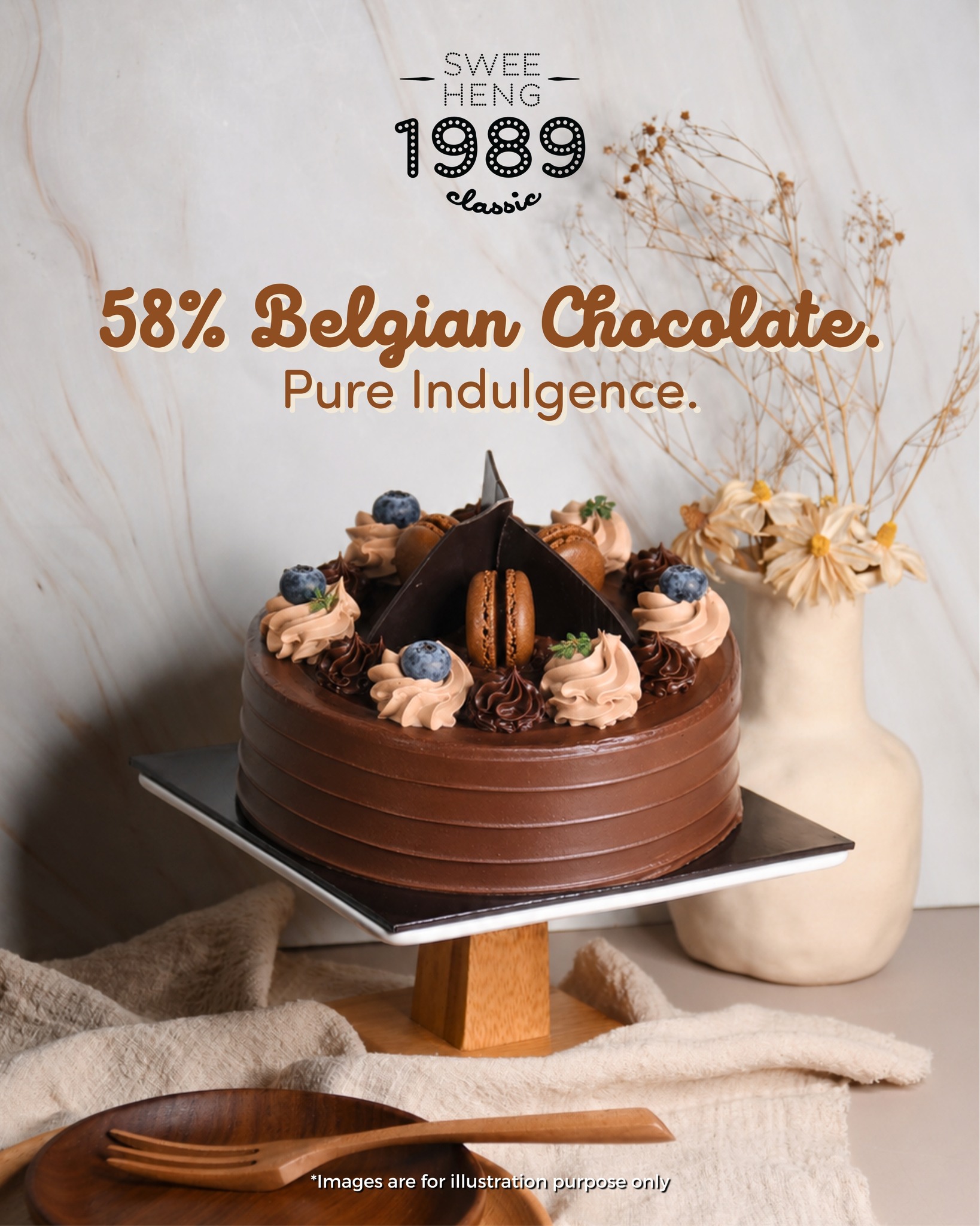 Swee Heng 1989 Classic's rich Belgian Chocolate Truffle Cake