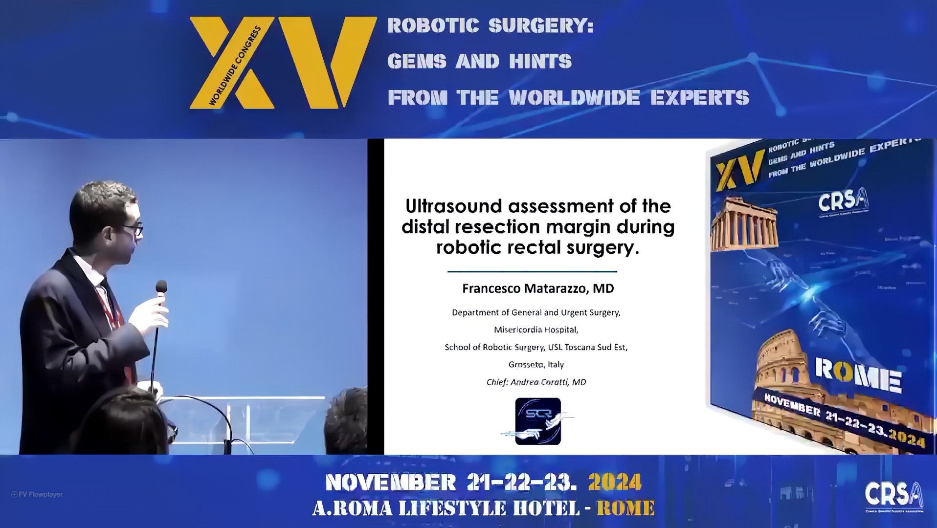 Dr. Francesco Matarazzo presents robotic surgery insights at CRS
