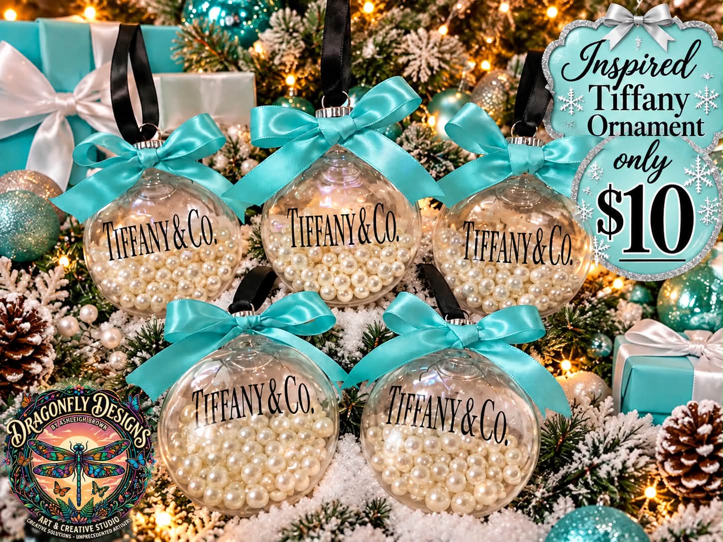 Filled ornaments only $10 UL hIFFANY&CO. Inspired Tiffany Ornament