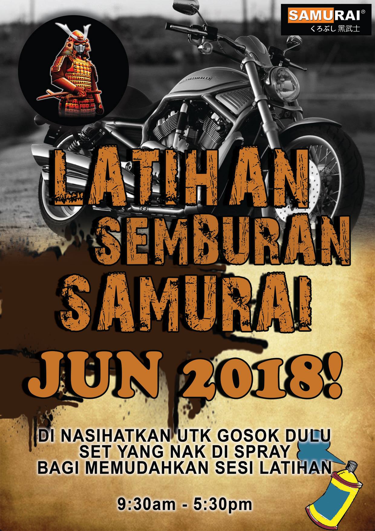 Samurai Paint, Malaysia - Latihan Semburan Samurai Sesi JUN 2018 ...
