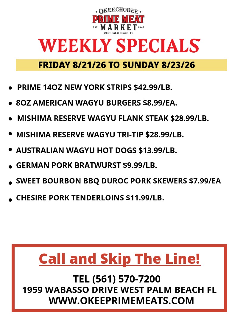 Okeechobee Prime Meat Market's weekend specials