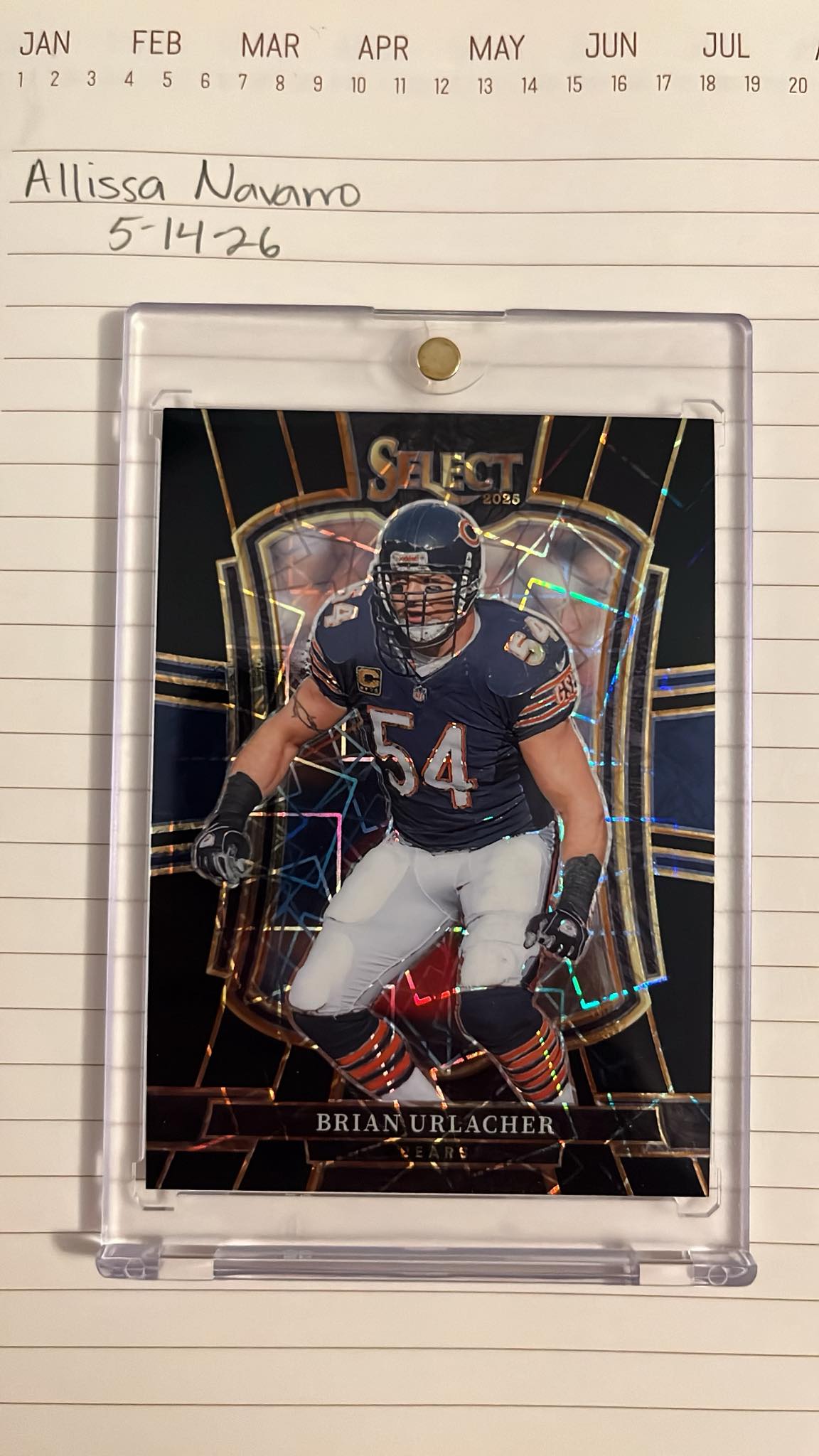 Detailed Brian Urlacher action figure is made of plastic with a