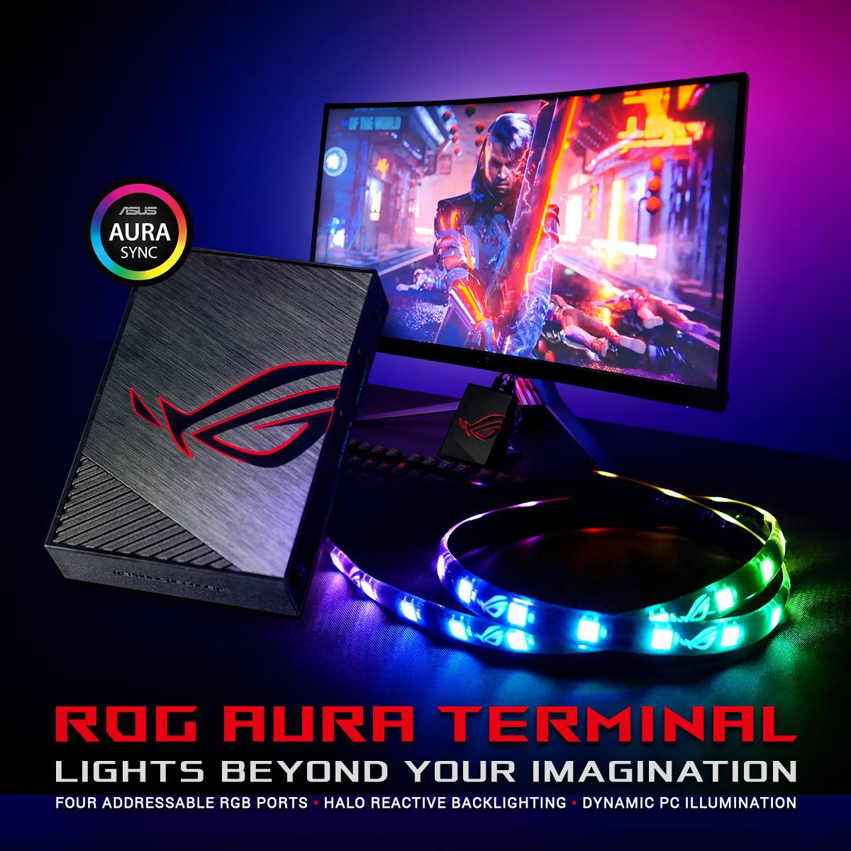 Rainbow perfection ? The ROG Terminal gives Aura Sync 
