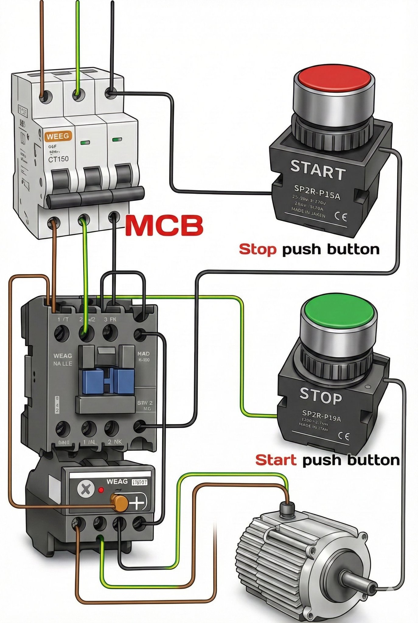 ELECTRICAL Engineer USA CoMMuNiTy | MOTOR CONTROL CIRCUIT WITH START ...