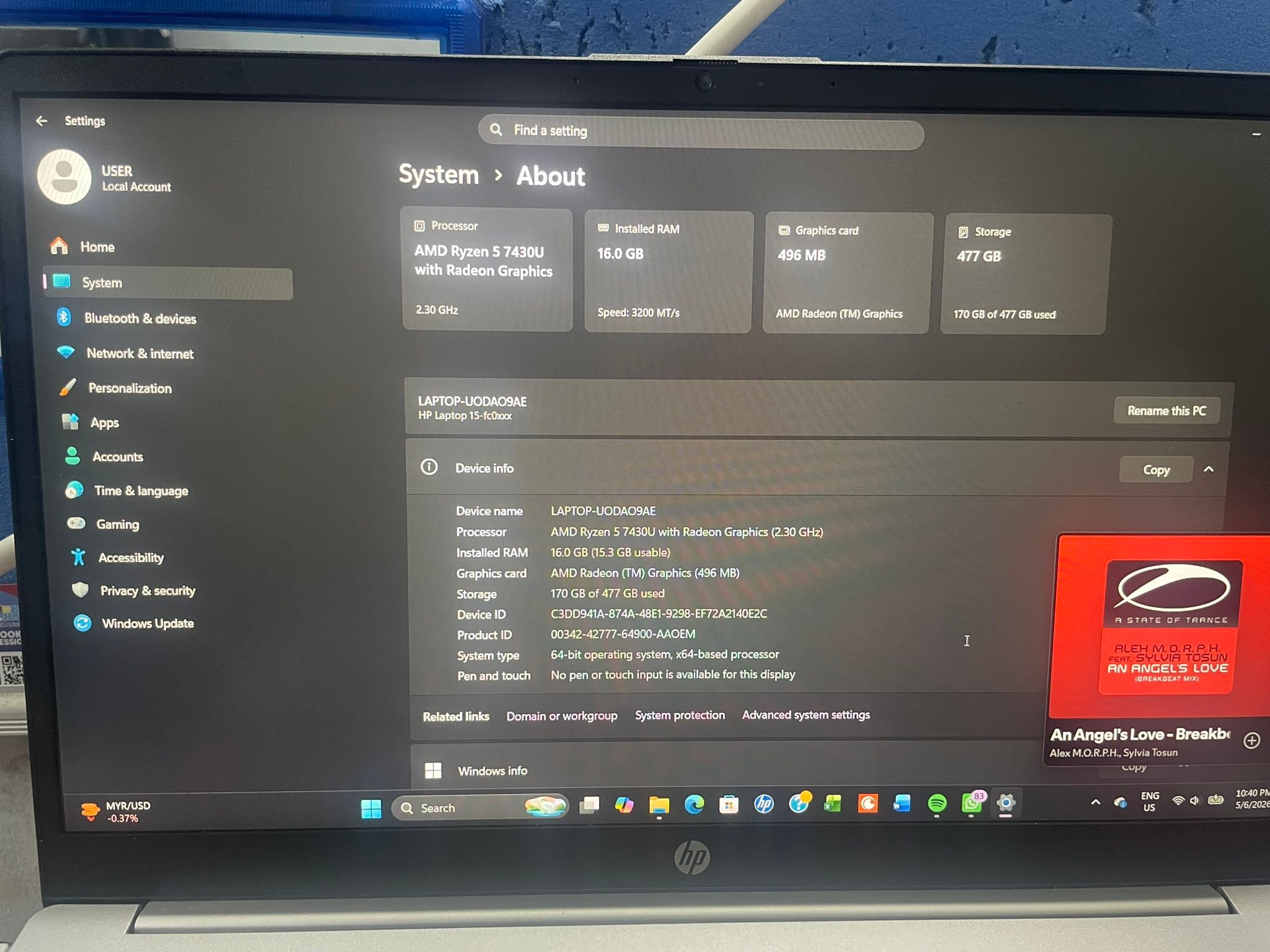 What is the value of an HP Laptop 17-cp3401nr with AMD Ryzen 5?