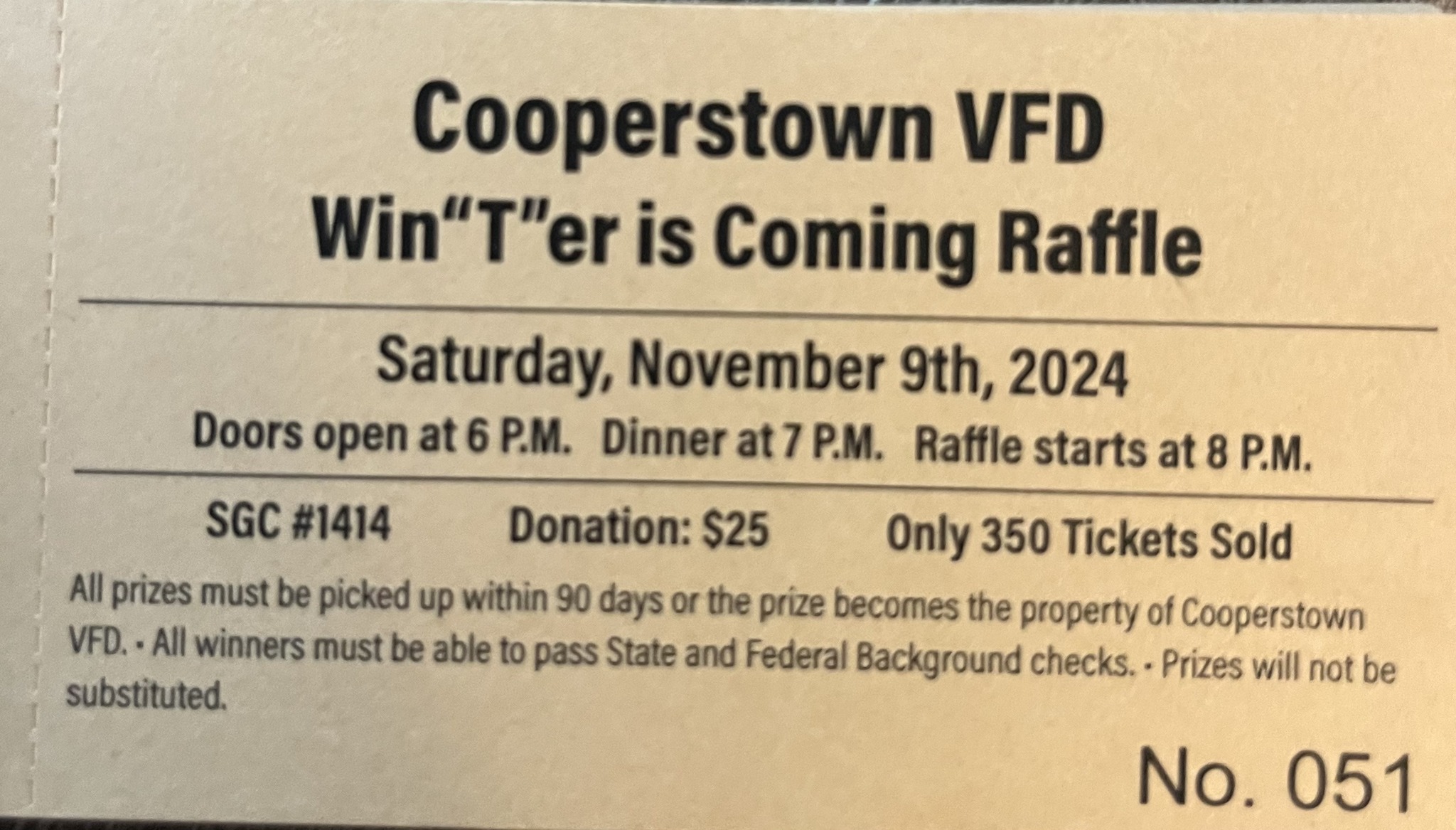 WinTer is Coming Raffle