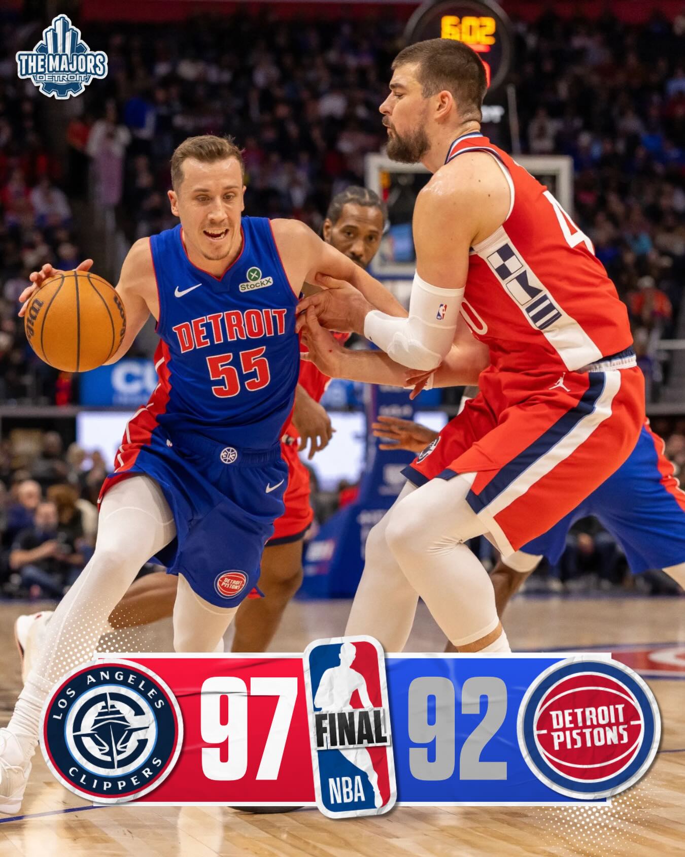 The Detroit Pistons blew a 19-point lead in their loss to the LA