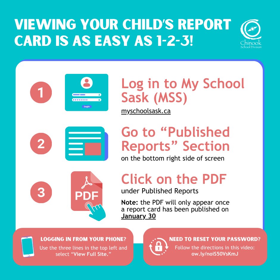 Chinook - Reminder for all K-12 Chinook families: 📣 Report cards will ...