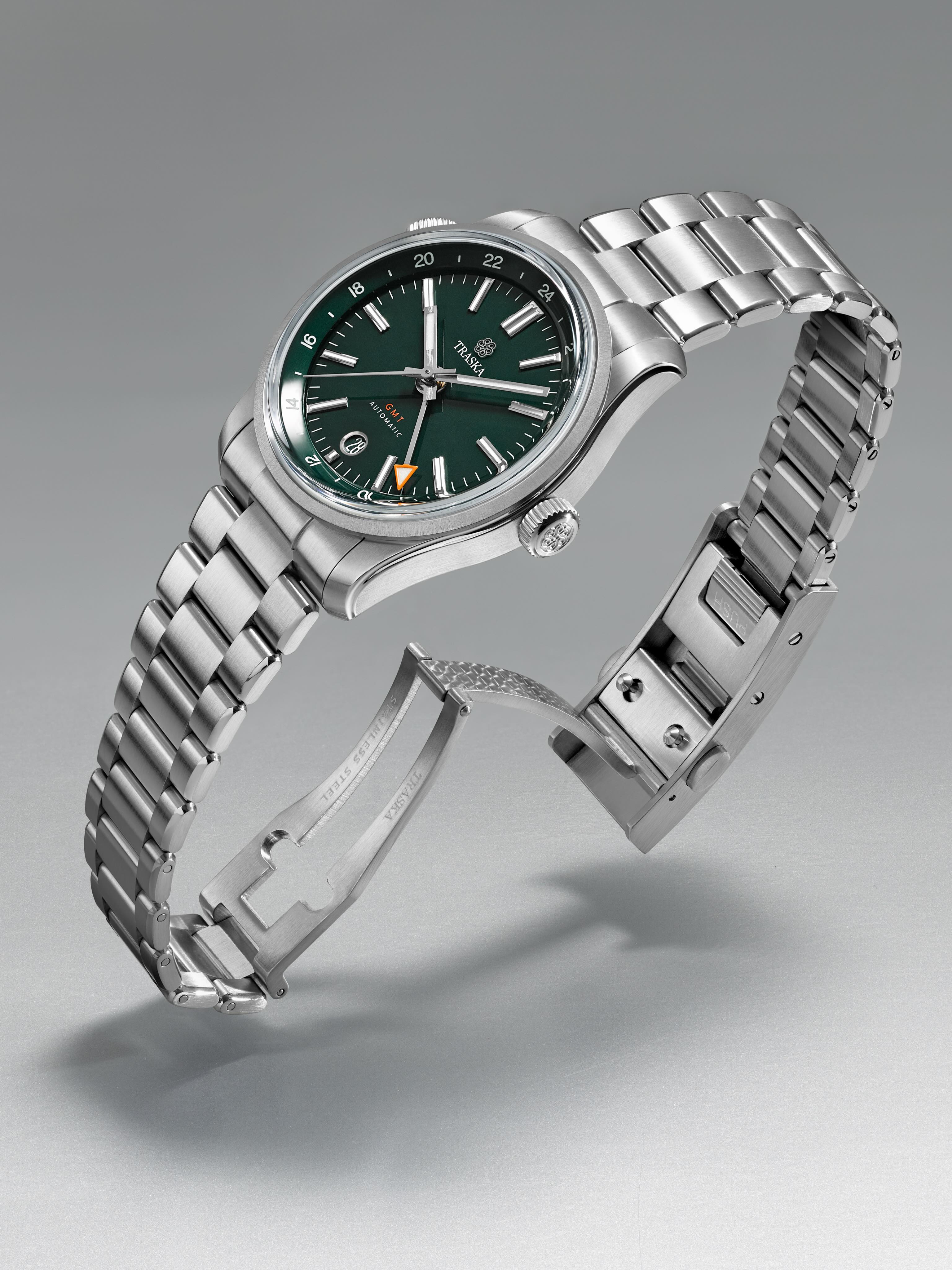 TRASKA - The Mint dial with stainless bezel insert is now SOLD OUT