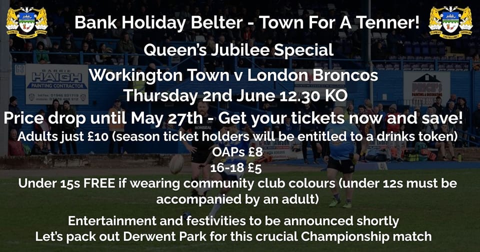 Workington Town Rugby League Football Club - BANK HOLIDAY QUEENS ...