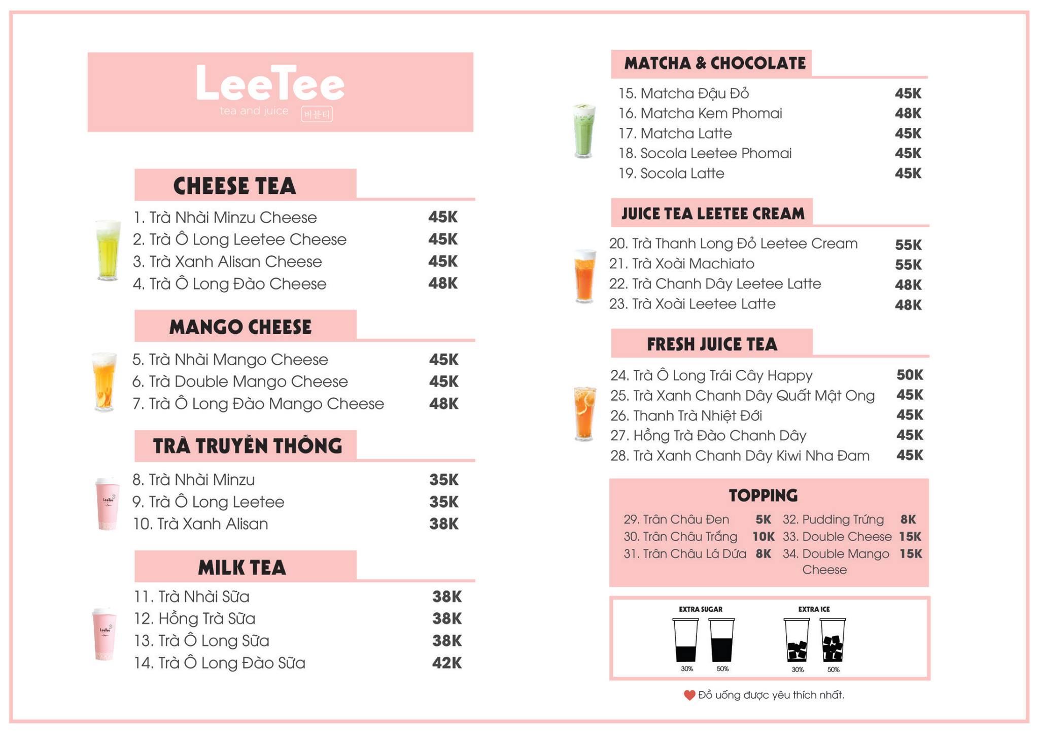 LeeTee Việt Nam - LOA LOA !!! LEETEE cập nhật Menu cho cả... | Facebook