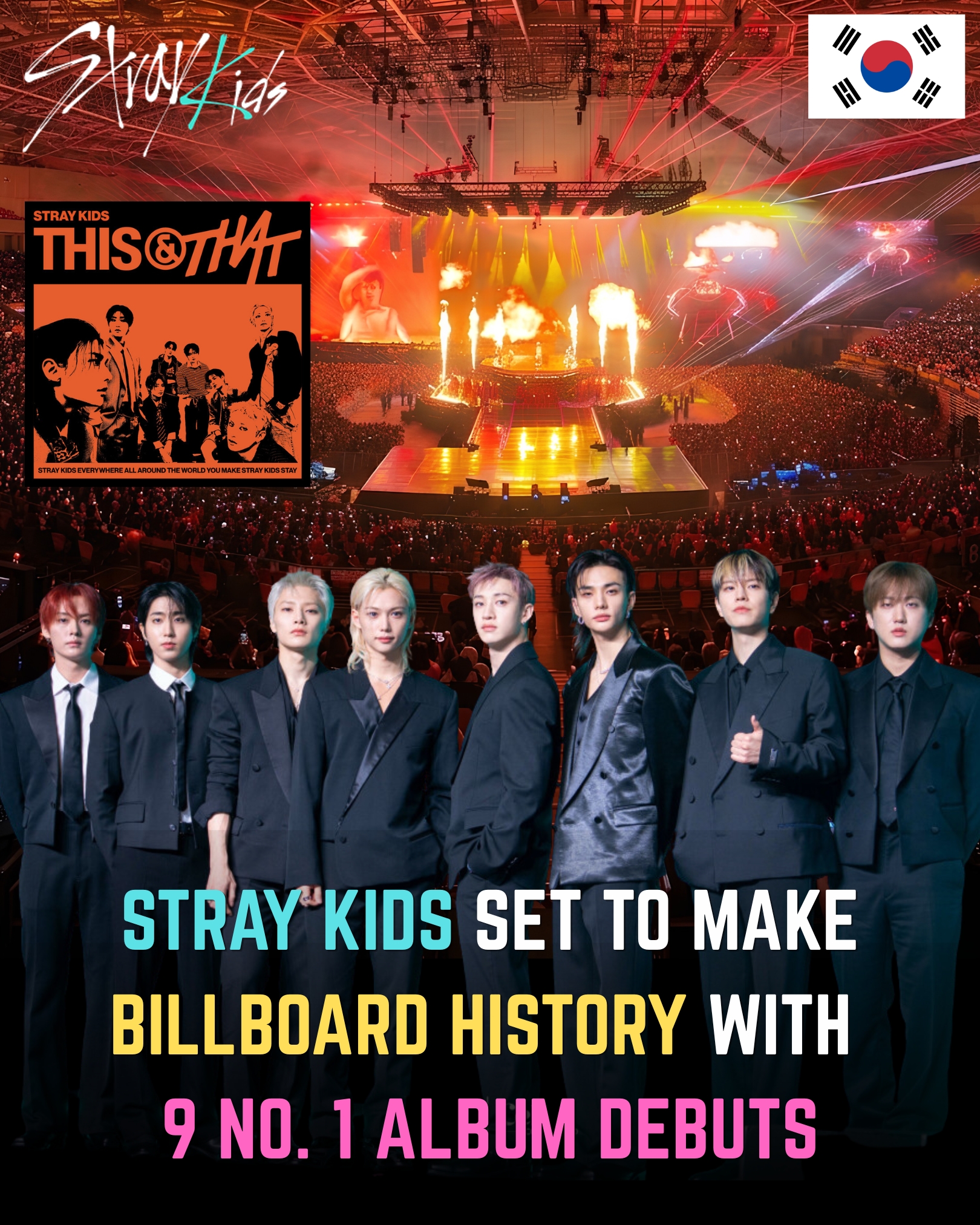 Korean - 💥 Stray Kids Set to Make Billboard History With 9