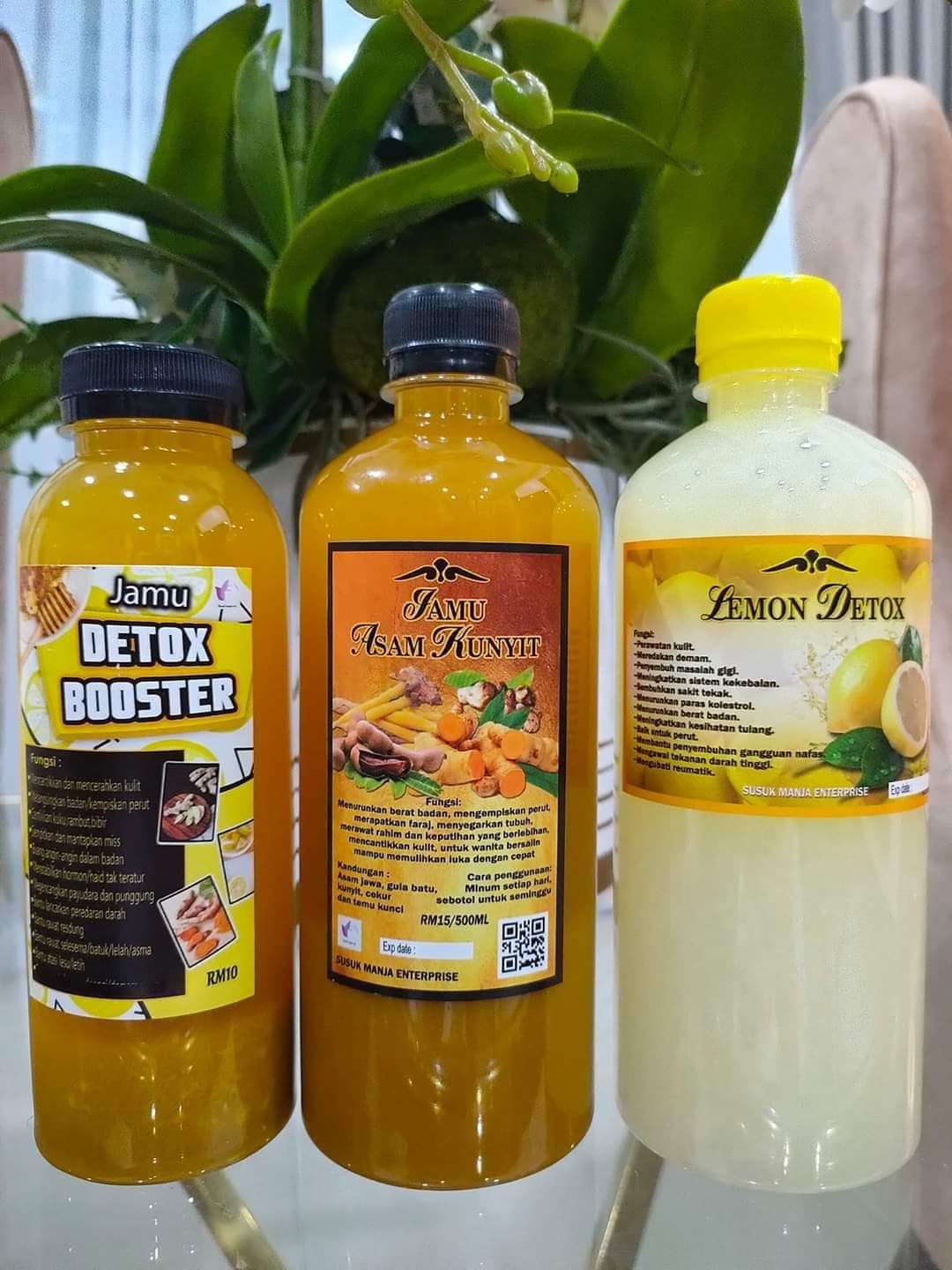Jamu Asam Kunyit Susuk Manja Wowww Siapa Kenal Minuman Kat Dalam Gambar Ni Dah Pernah Minum Ke Belum Kalau Belum Kena La Cuba Lemon Detox 500ml Rm10 Detox Booster 350ml