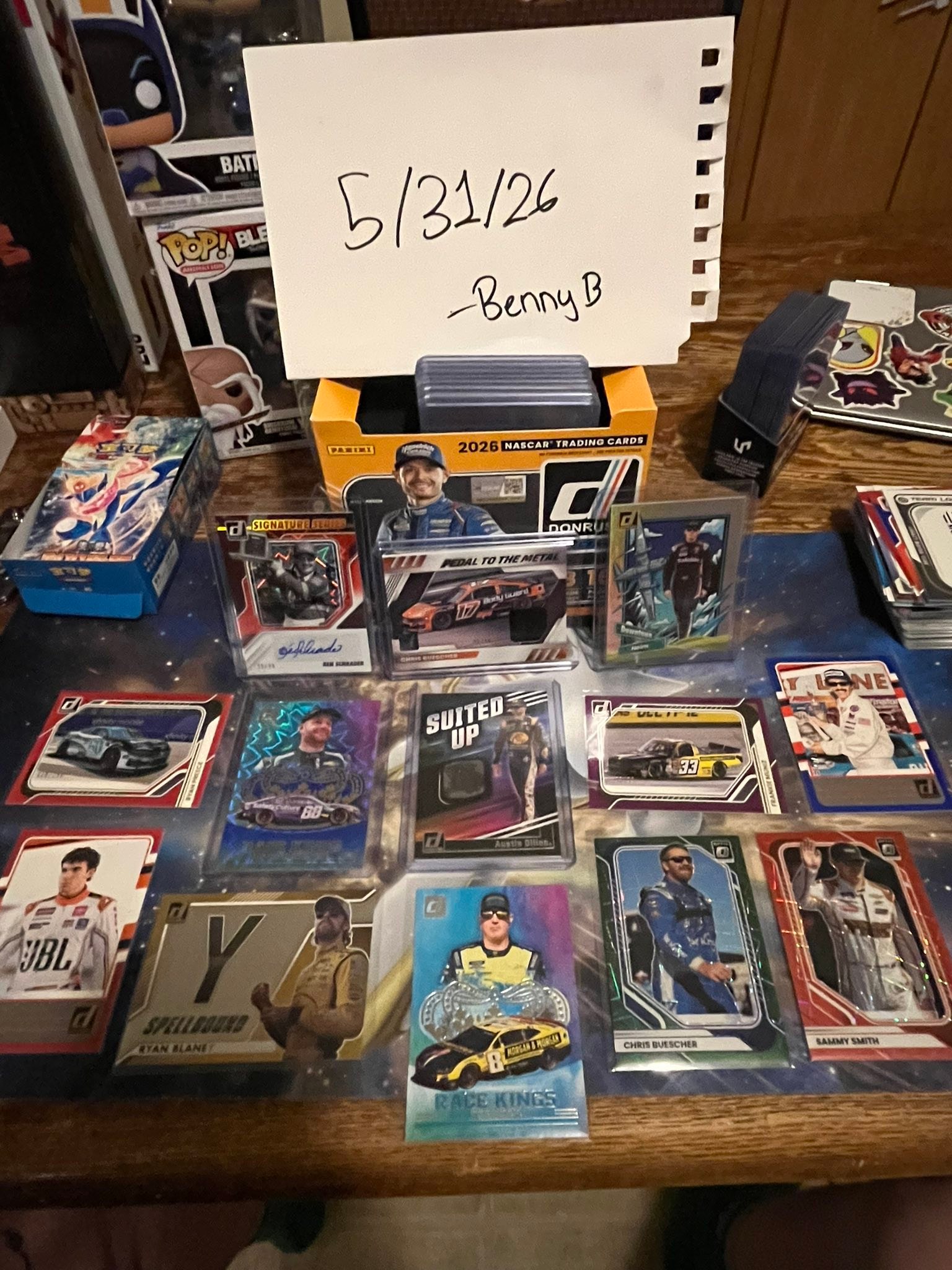Pulled downtown and autograph cards from nascar hobby
