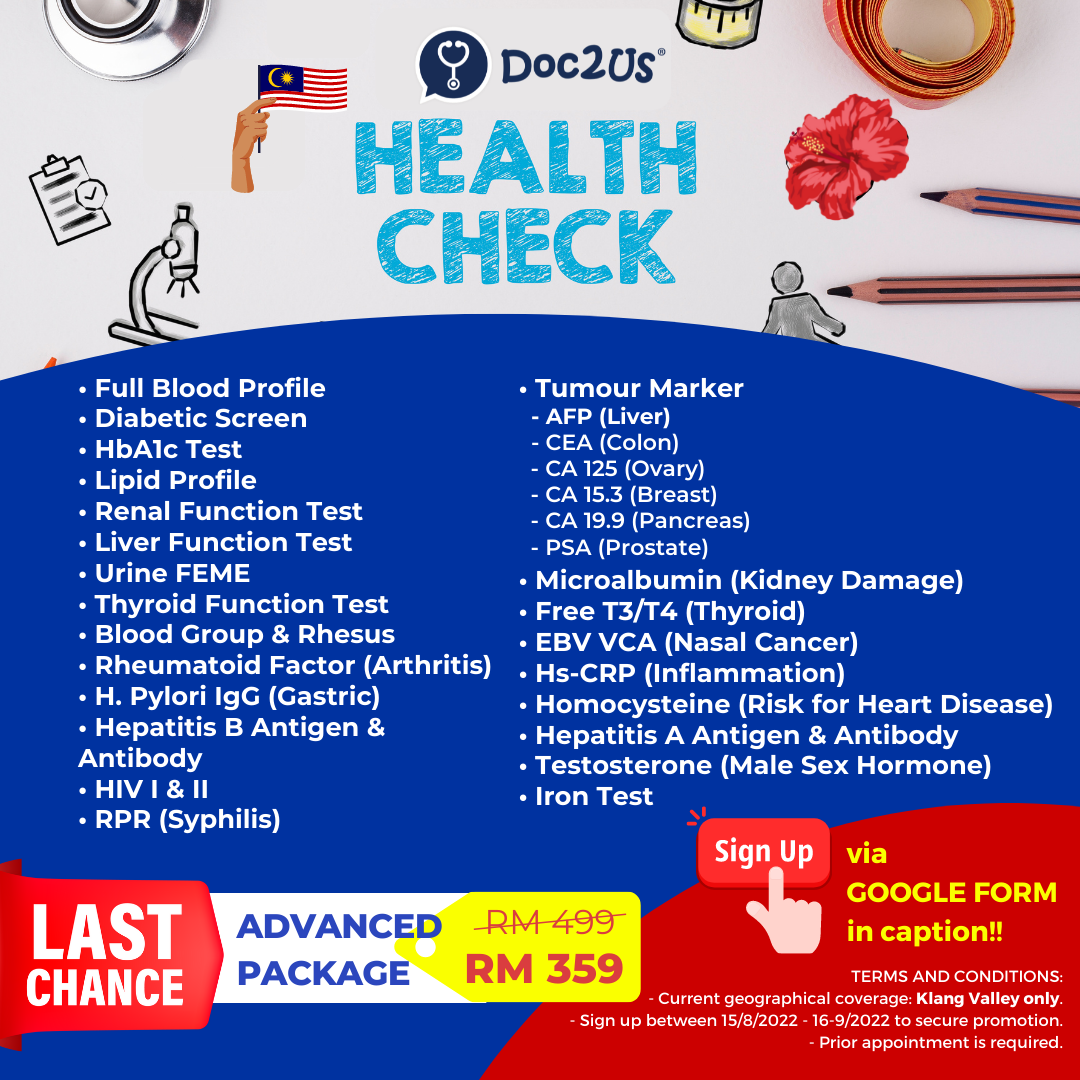 DOC2US - 📢📢📢 Last call 📢📢📢 【DOC2US MERDEKA HEALTH CHECK... | Facebook