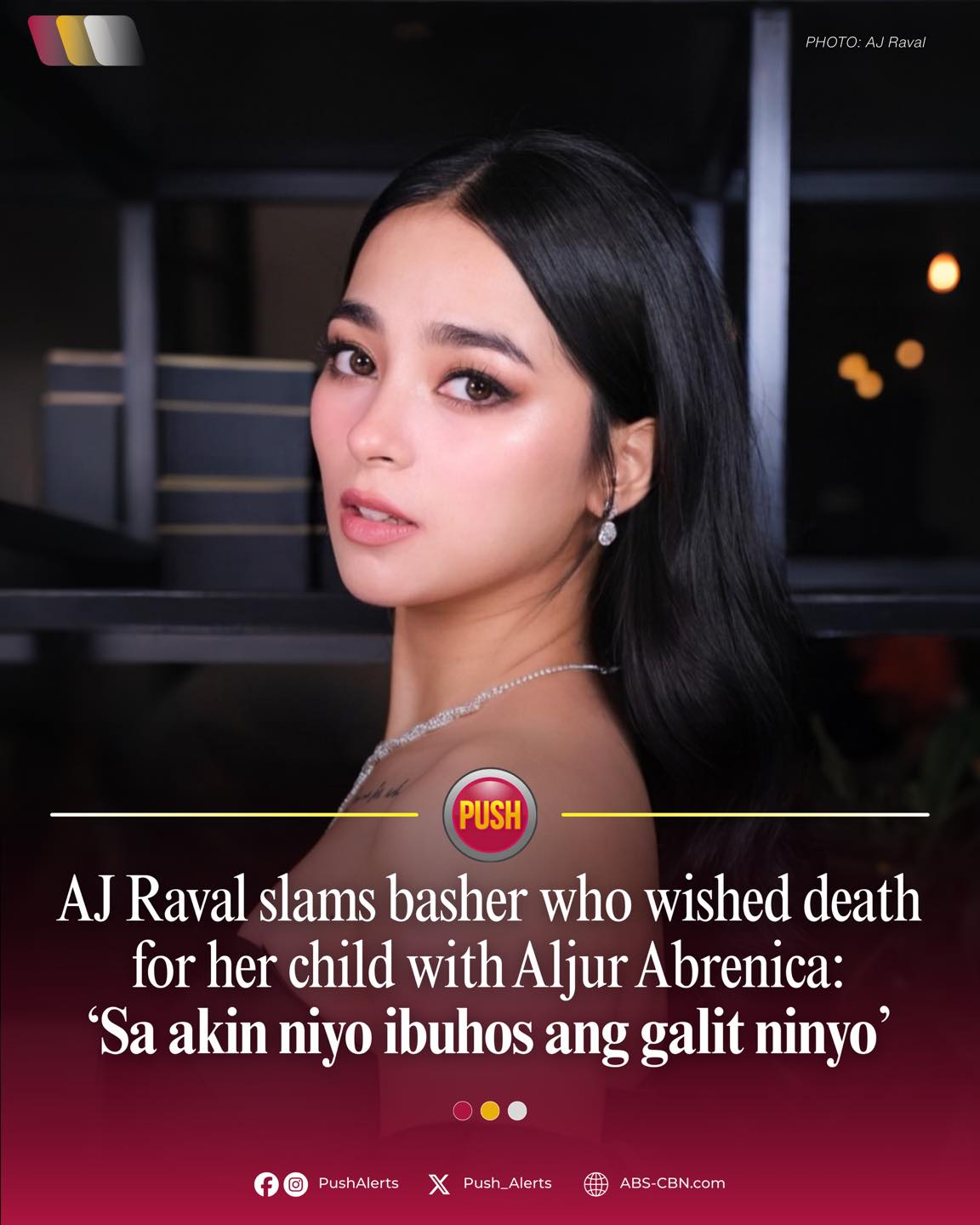 ABS-CBN - AJ Raval called out a basher who wished harm on her child ...