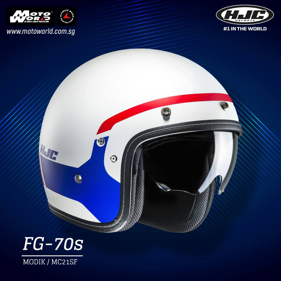 hjc fg jet helmet parts FG-Jet Open Face Motorcycle Stage intake vents and exhaust vents allow full front HJC FG-Jet Motorcycle Helmet Visor