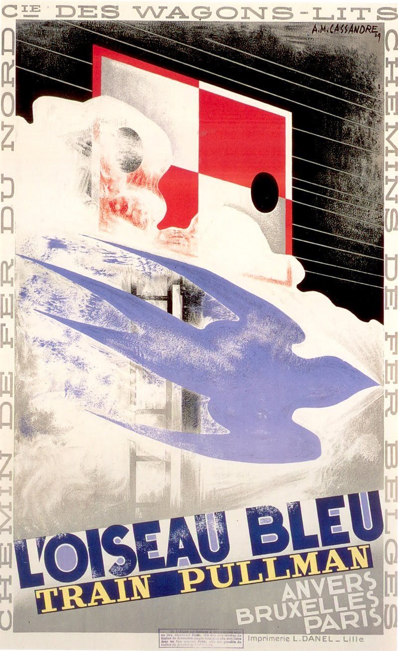 Adolphe Cassandre's La Route Bleue poster
