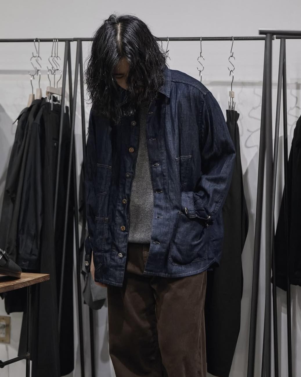 Maatee&sons new denim shirts and silk rayon check jackets