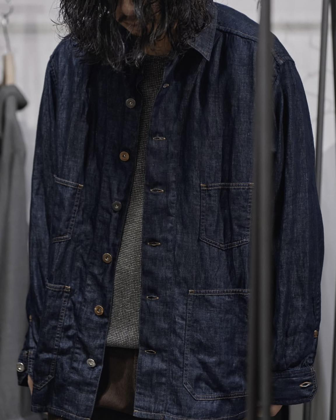 Maatee&sons new denim shirts and silk rayon check jackets