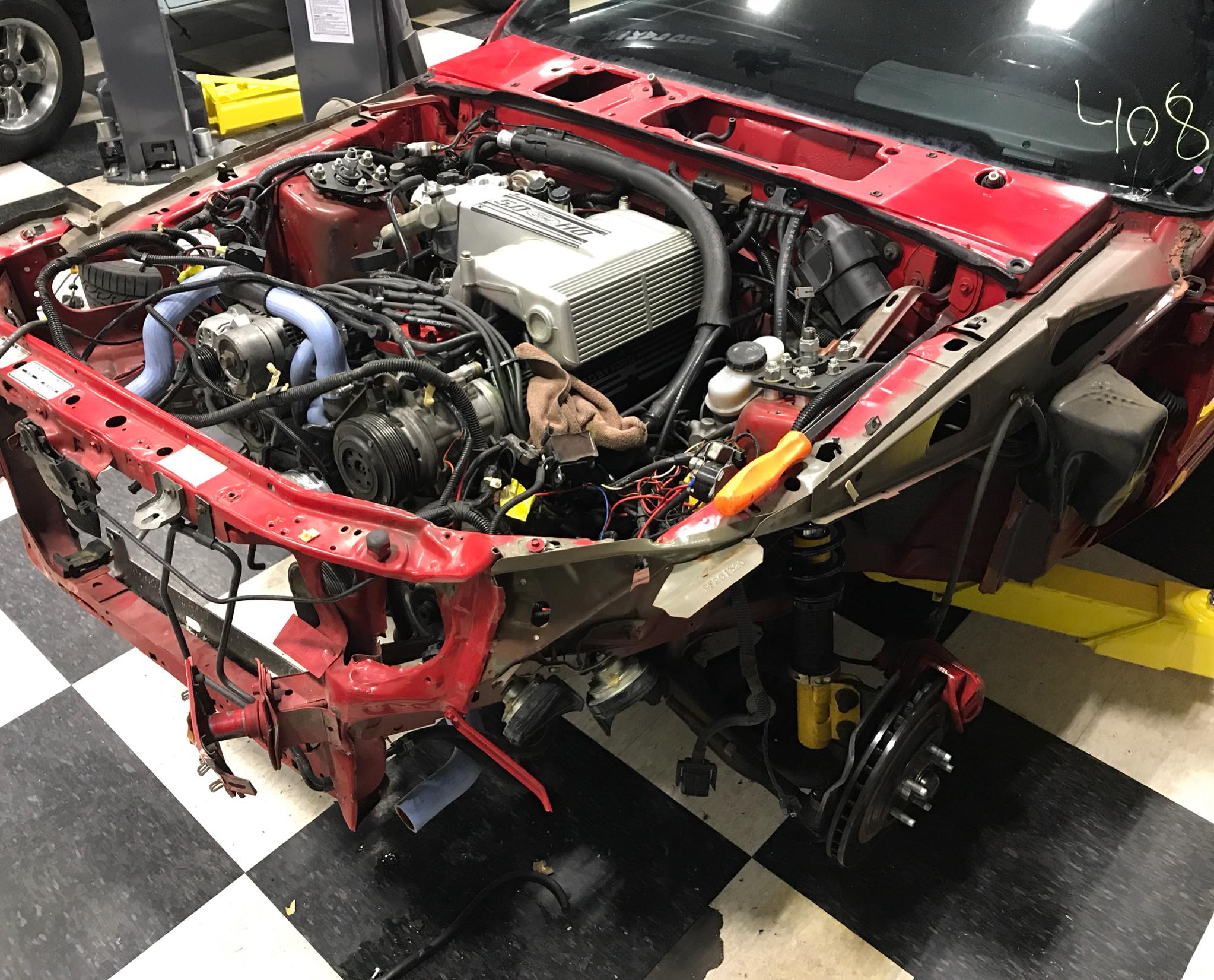 The engine has been pulled from the... - Our Dream Resto Mods