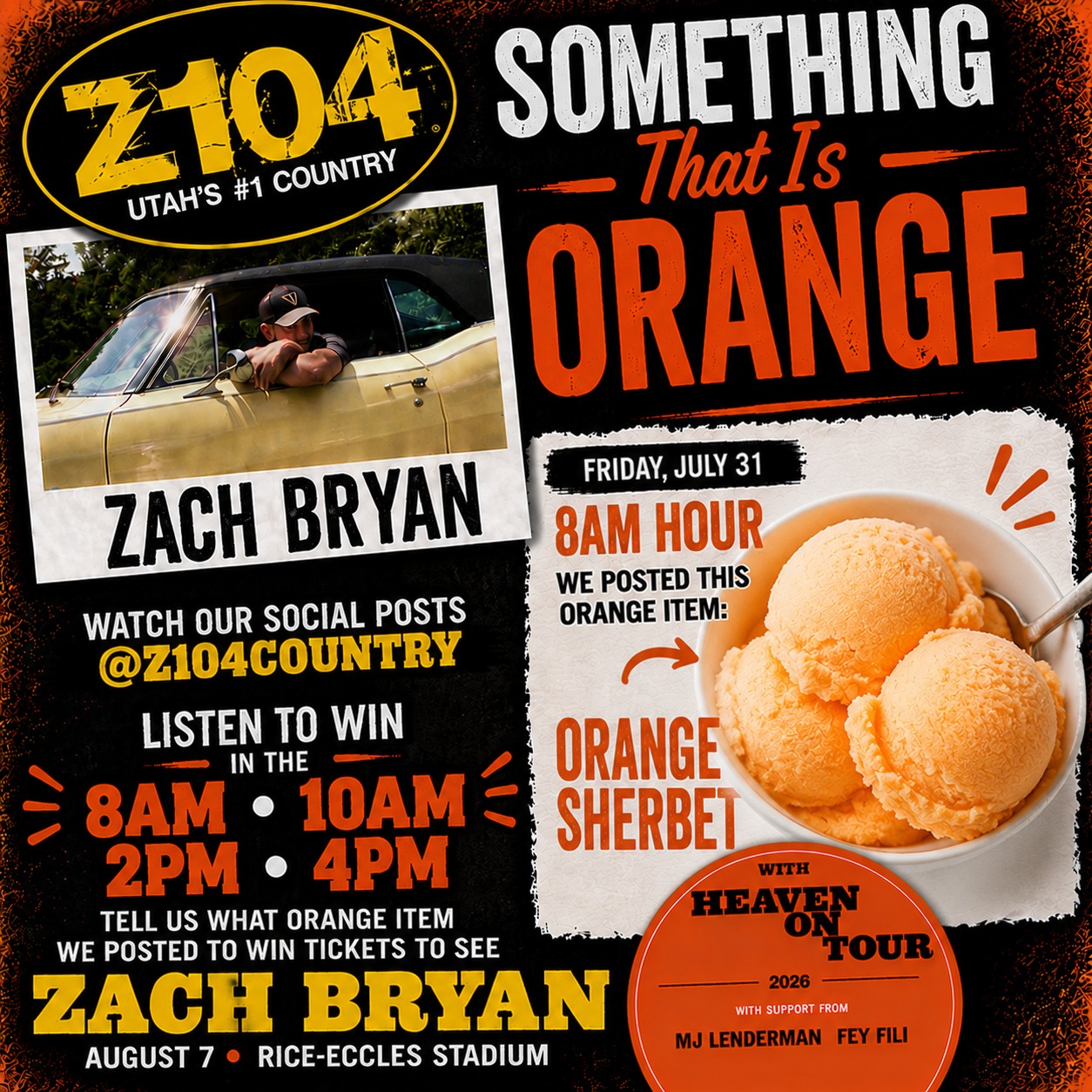 Z104 - Win tix all week for Zach Bryan with 