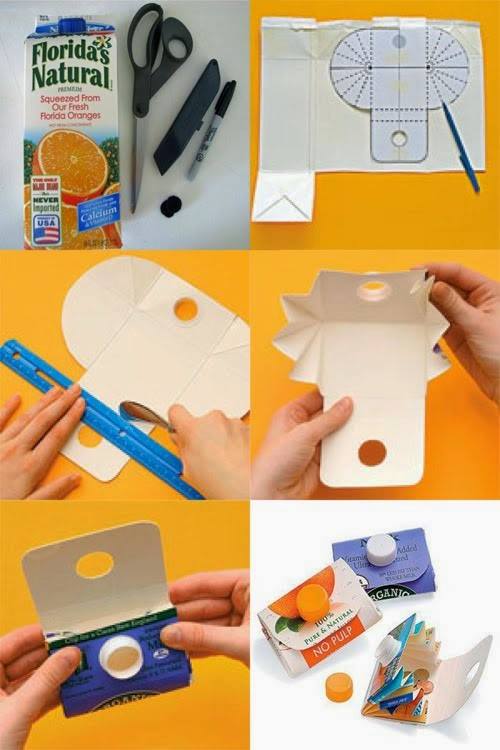 ArtzRing - Reuse the juice cartoon to make a coin pouch.. #artzring # ...