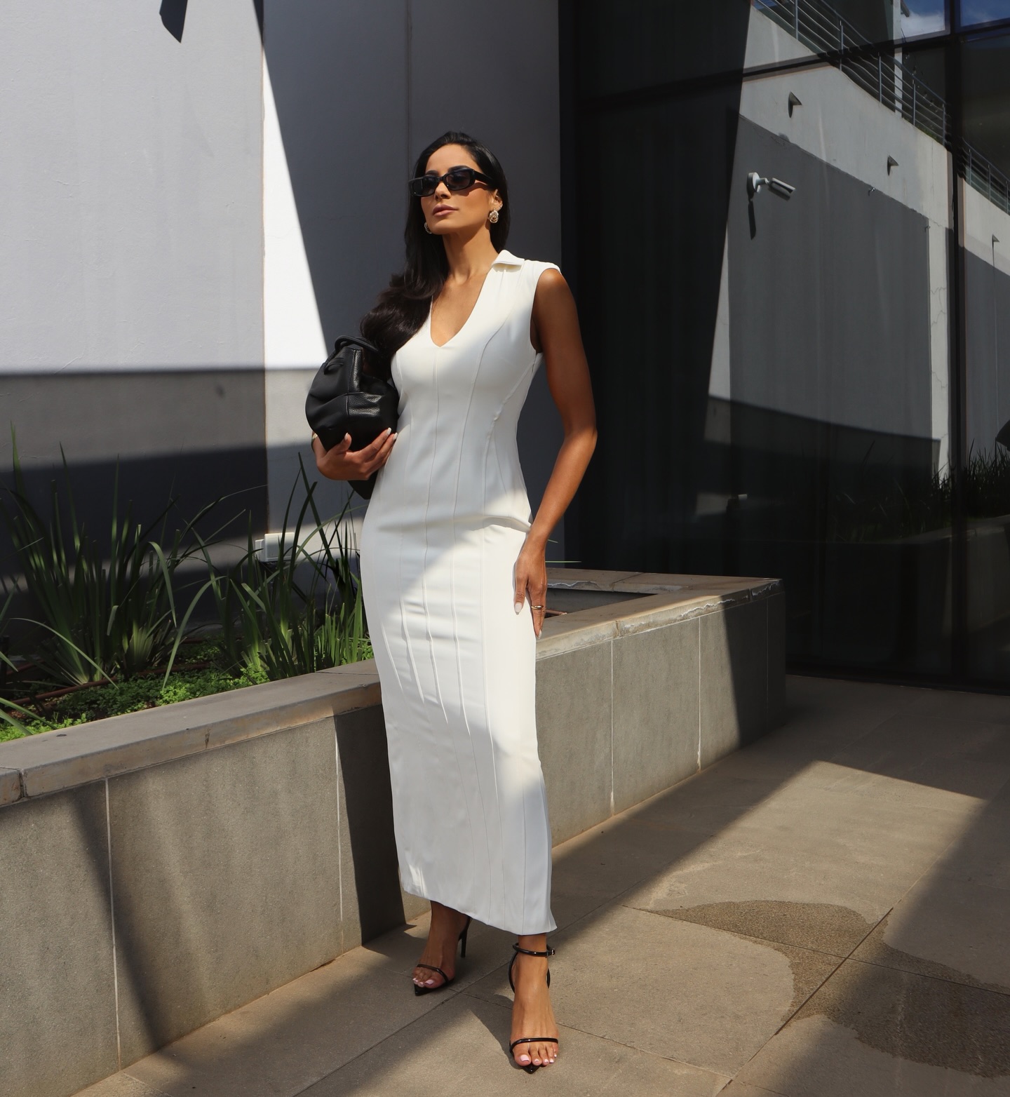 On this episode of living life 🤍 @FashionNova 🔎Just Divine Collared Maxi Dress - Cream 🔎Take Me Places Heeled Sandals