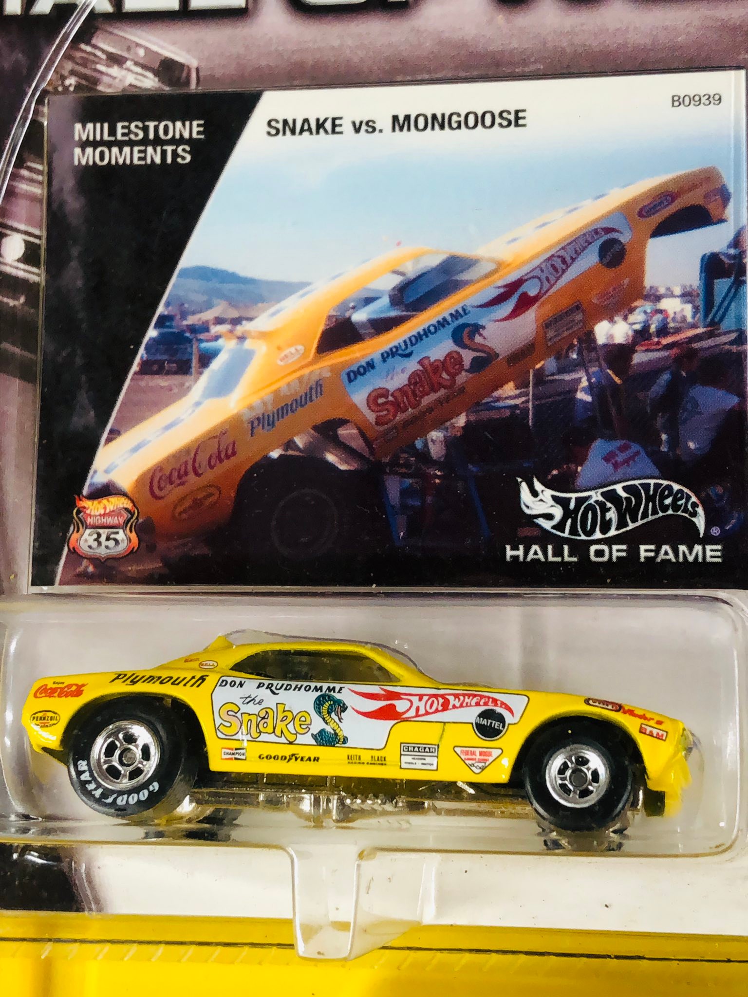 Hot Wheels Hall of Fame Snake and Mongoose cars for sale