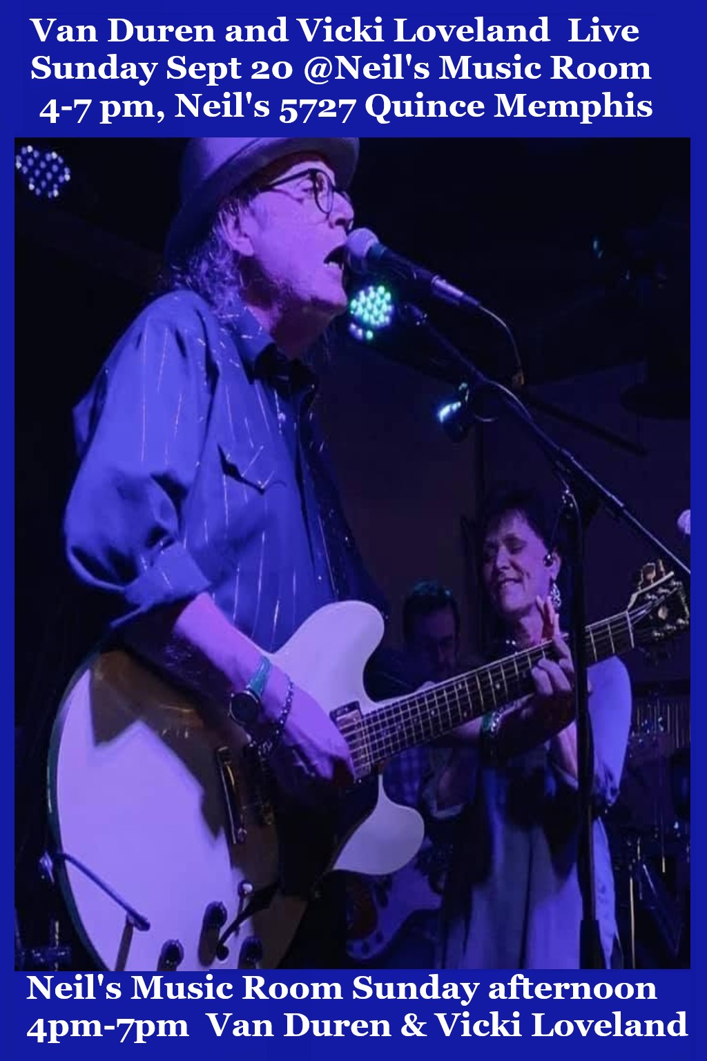 Van Duren & Vicki Loveland at Neil's Music Room September 20