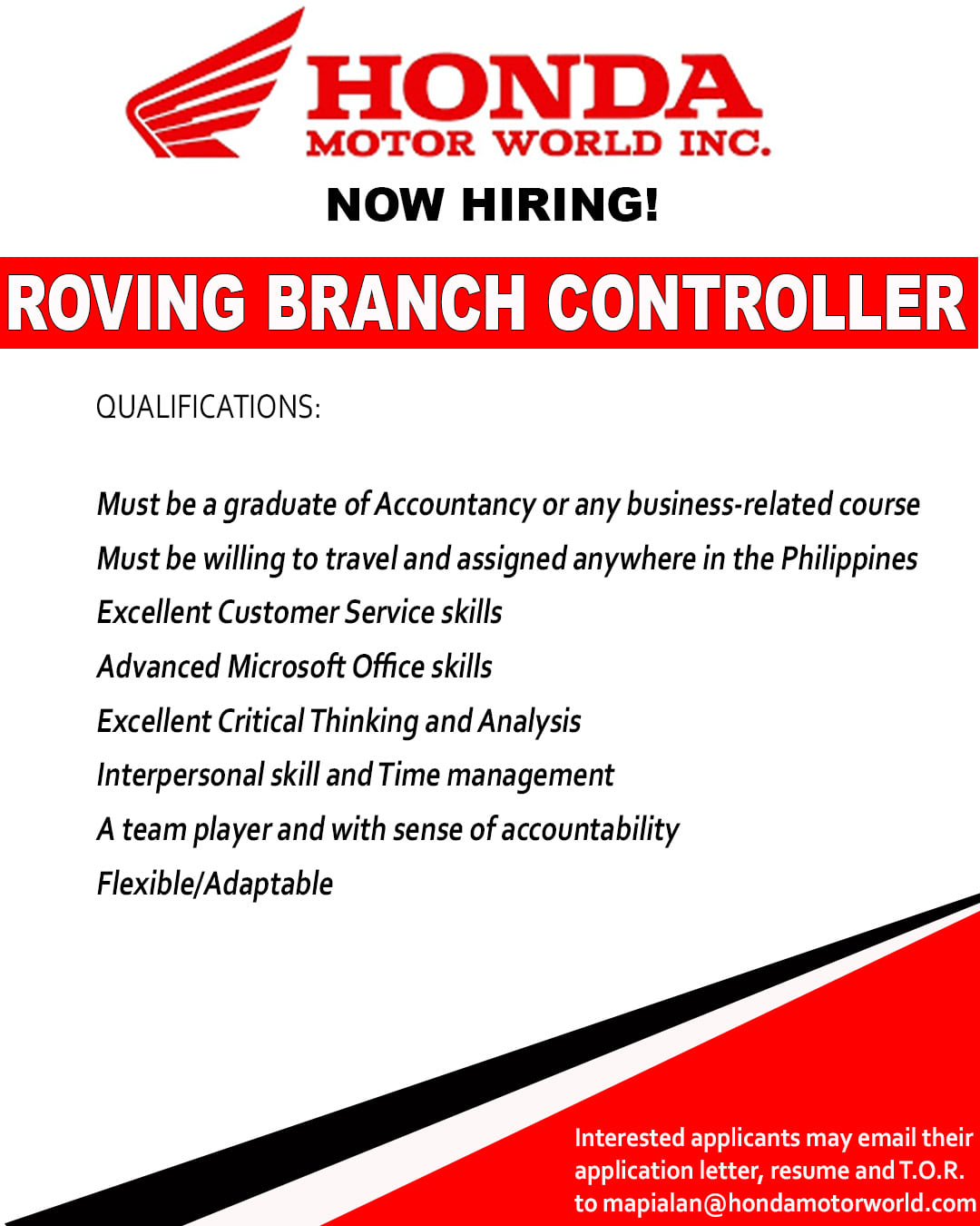 Honda Motor World Motor Ace Careers Home Facebook
