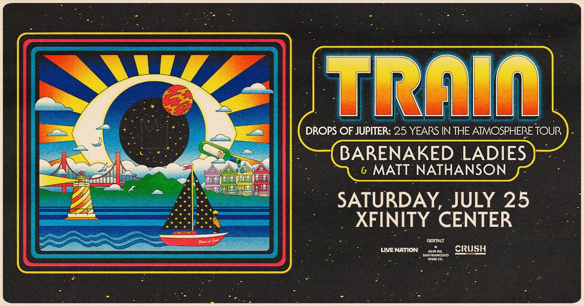 TRAIN is coming to the Xfinity Center with BARENAKED LADIES & MATT