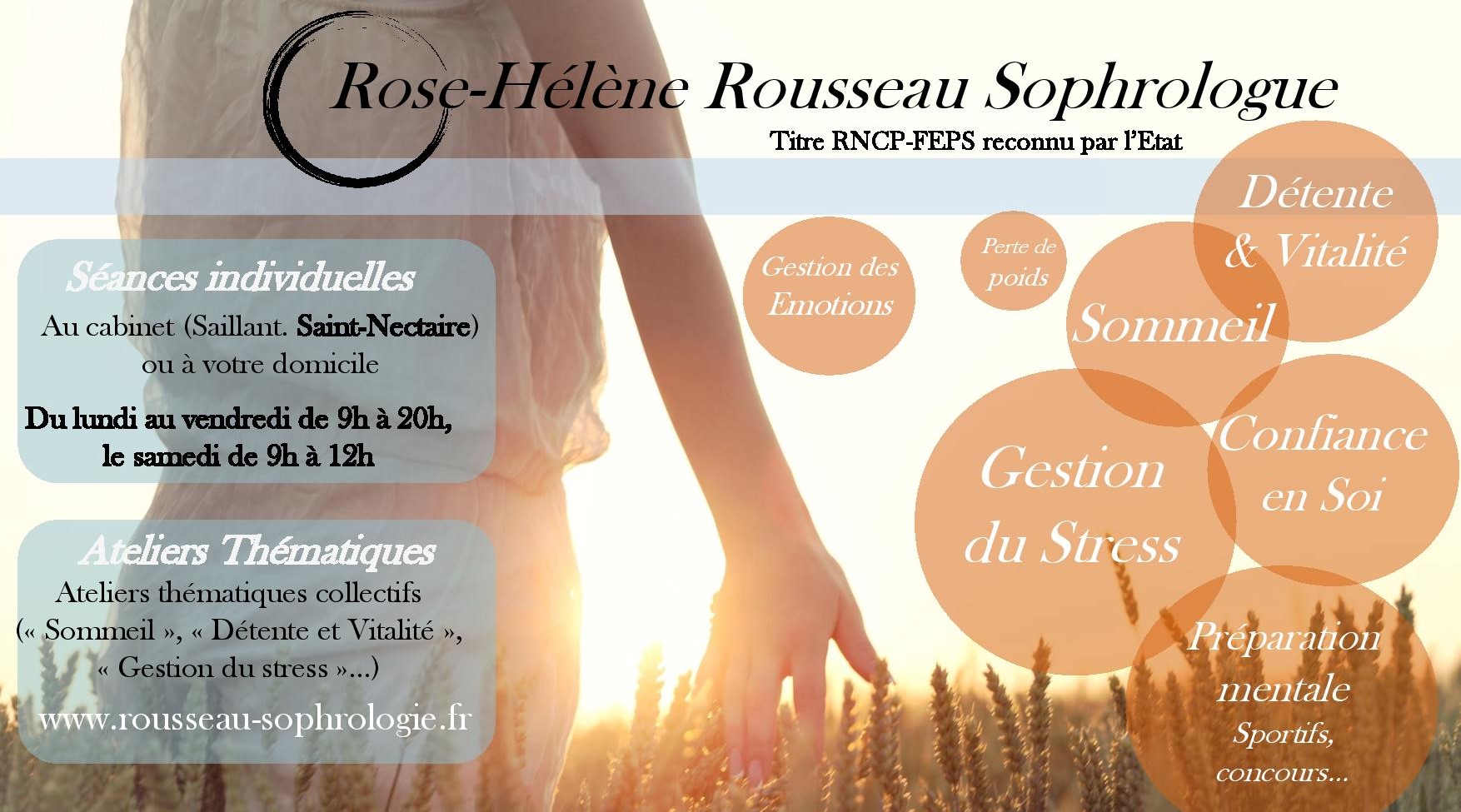 Rose-Hélène Rousseau Sophrologue | Saint-Nectaire
