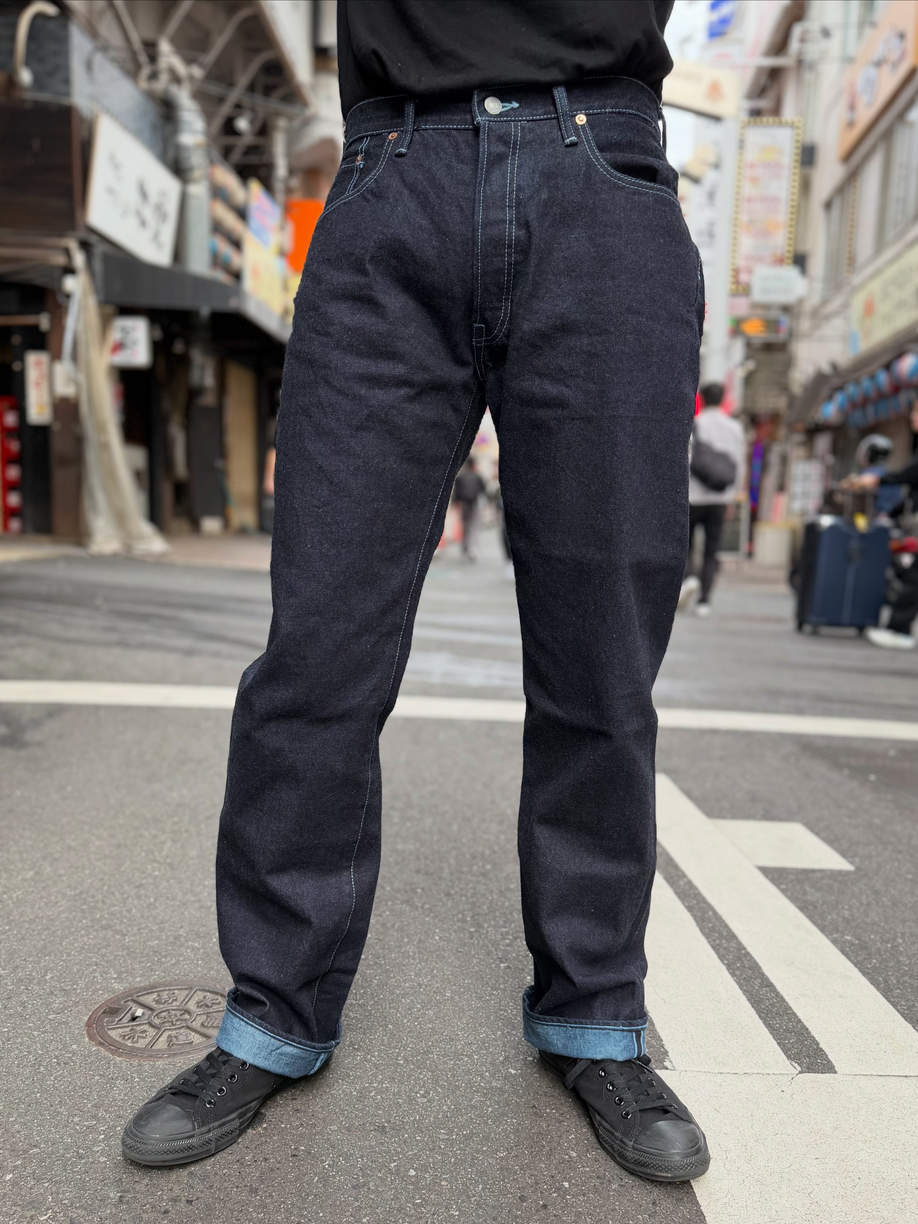 鬼デニム ONI DENIM 12oz - Relax Stright - Drop-Needle Stitching