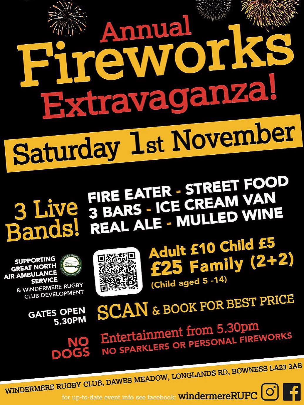 Windermere - 🎇 Windermere RUFC Annual Fireworks Extravaganza 2025 🎆 💥 ...