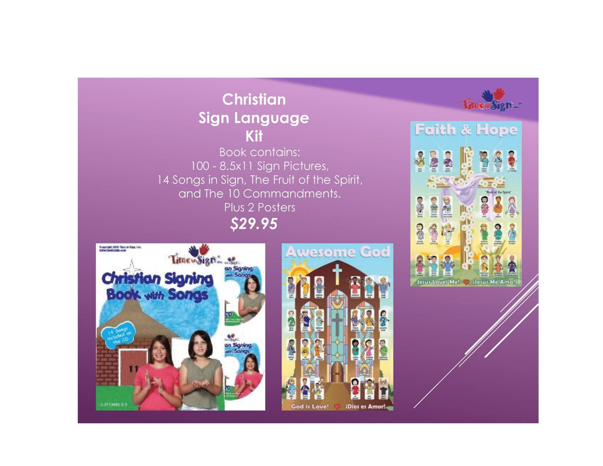 Time - Christian Sign Language Kit Faith, music, and learning—all in ...