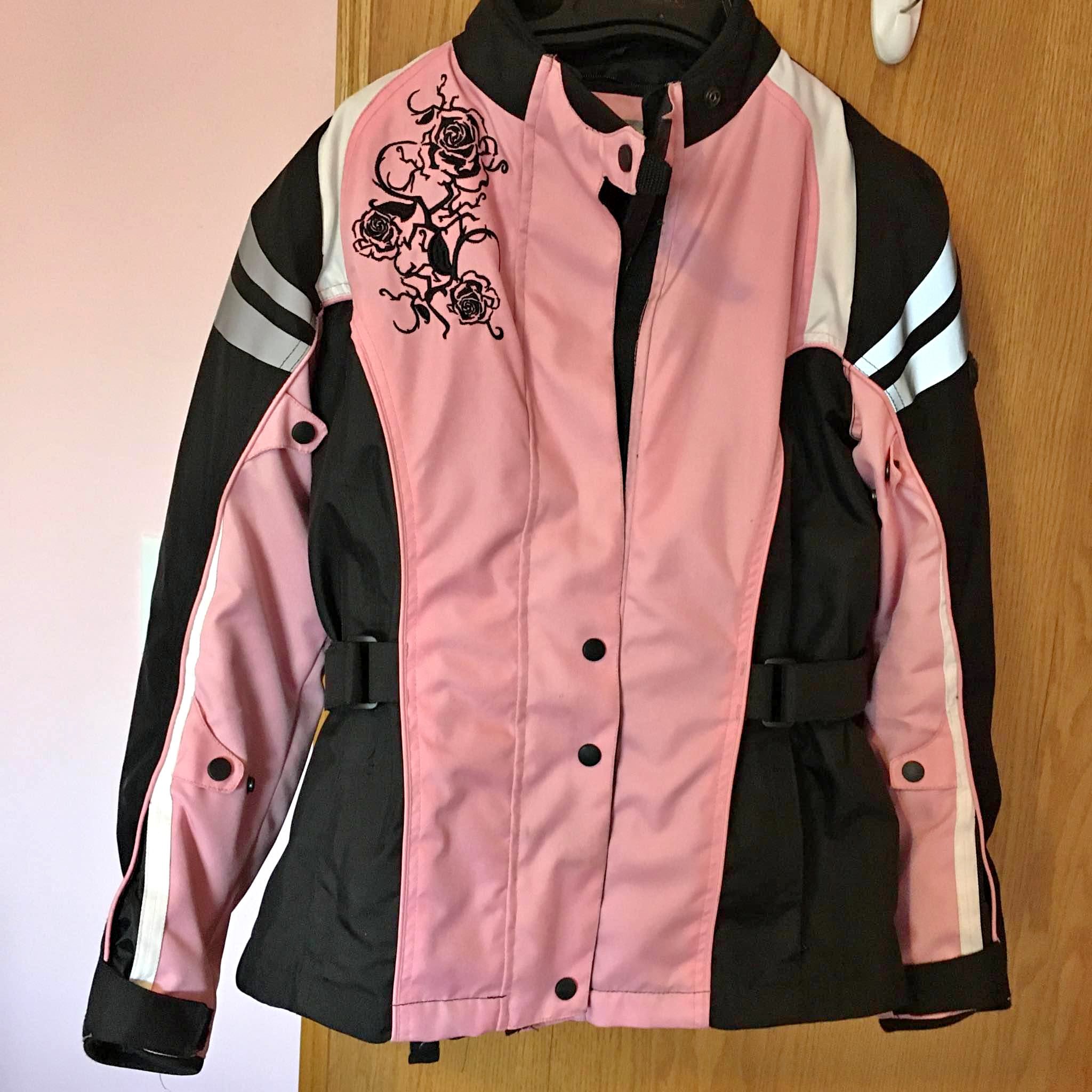 Women’s M AMSOIL Black Leather Motorcycle Riding Jacket GORGEOUS ...